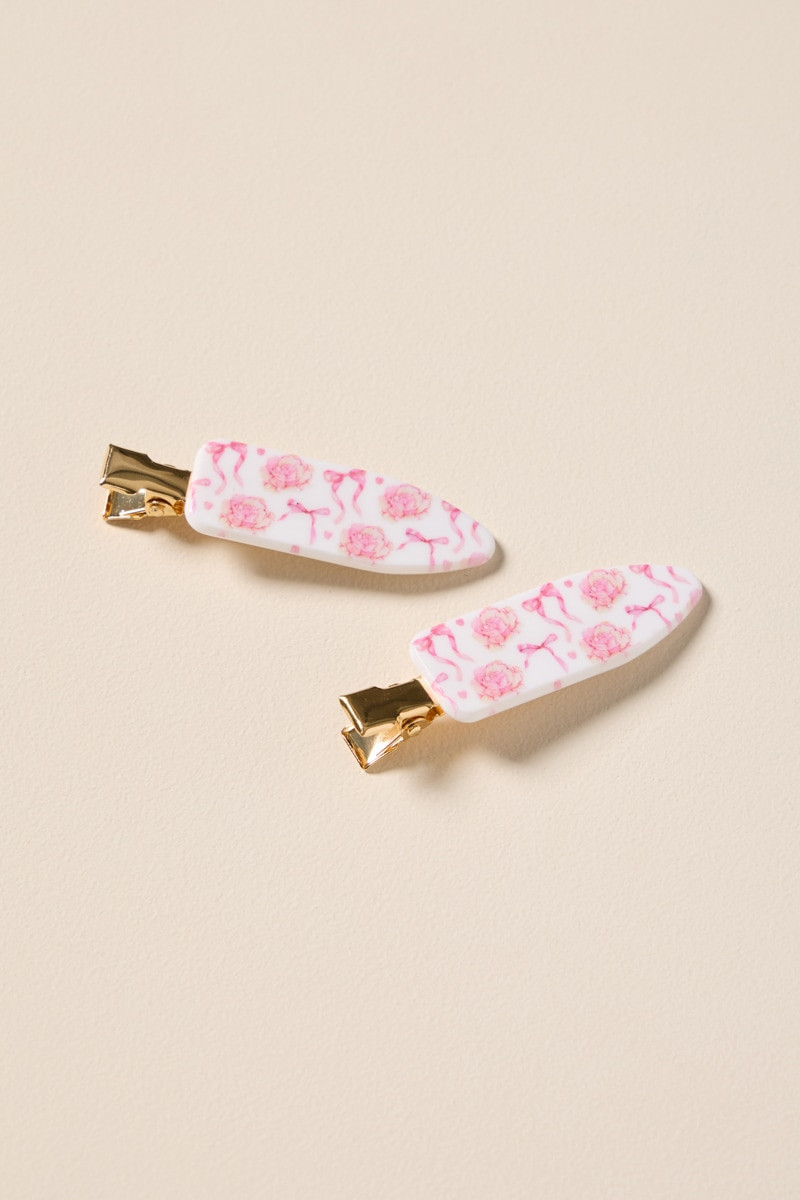 Roses and Bows Creaseless Hair Clips