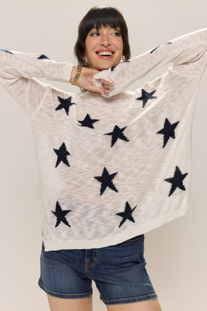 Emma Star Tunic Pullover Sweater