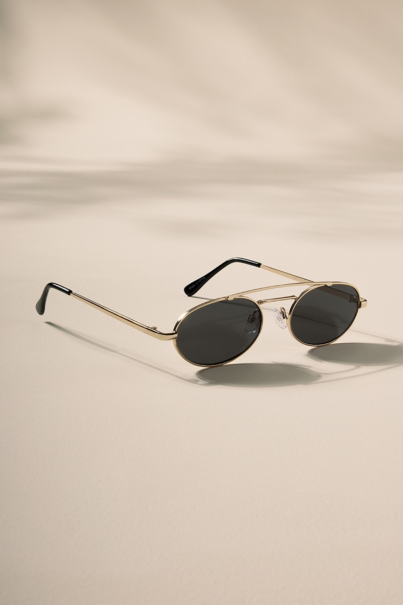 Gina Metal Oval Sunglasses