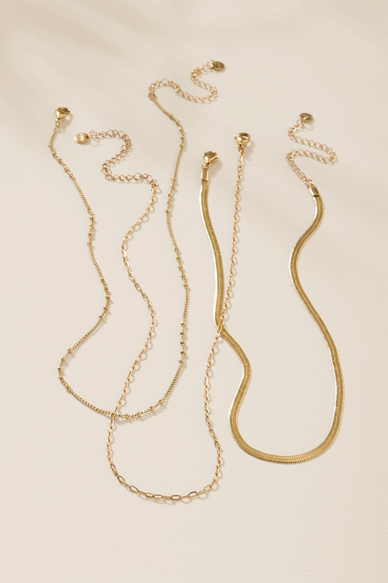 Lea Gold Layered Chain Necklace