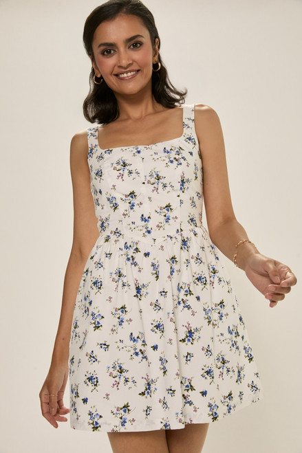 Denise Fit And Flare Floral Mini Dress