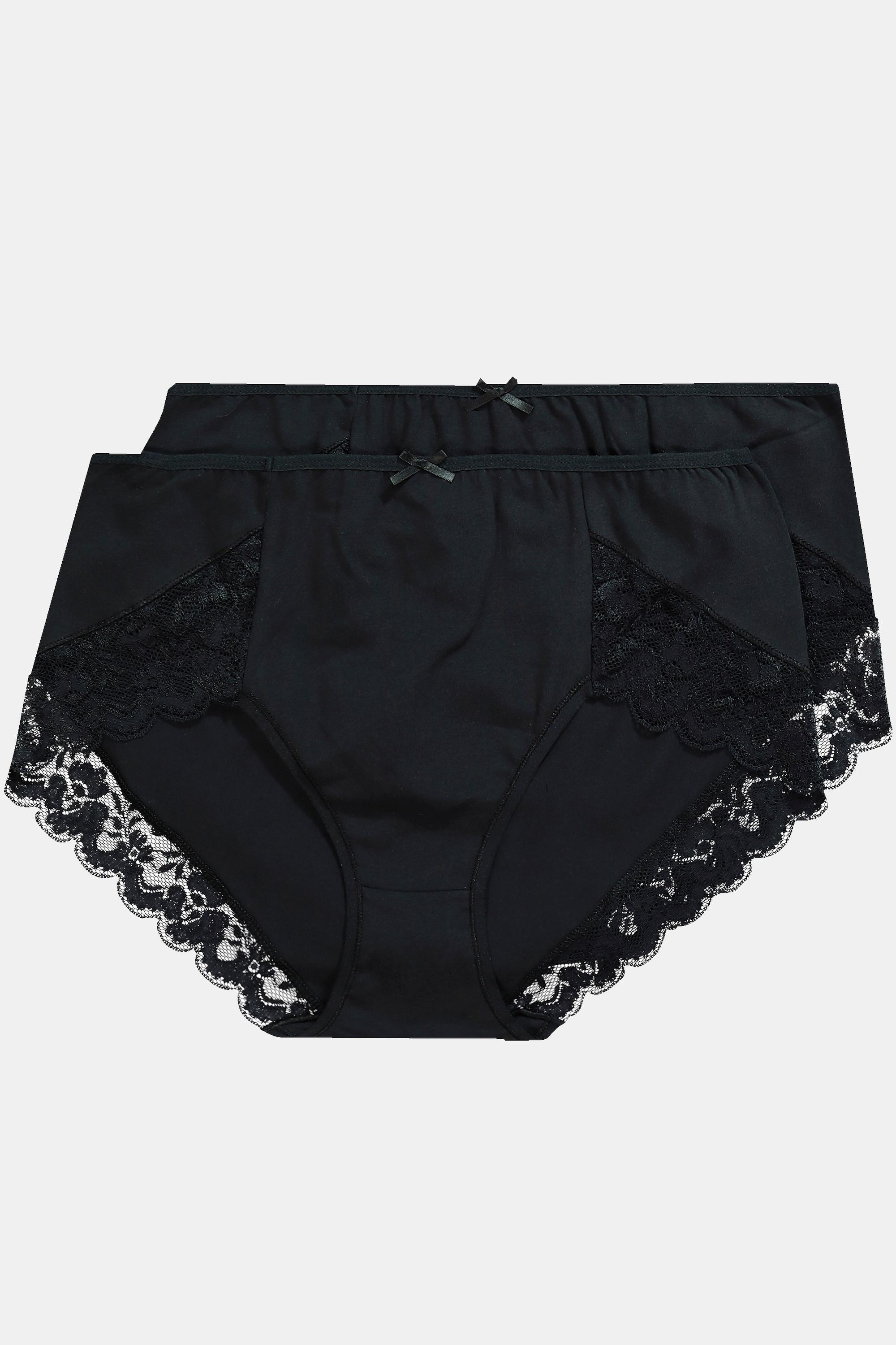 Ulla Popken 2er Pack Büroslips mit Spitze