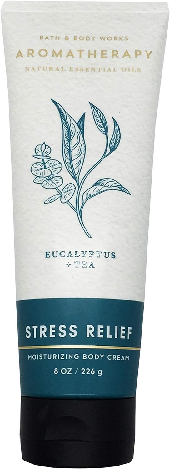 Bath & Body Works Aromatherapy Stress Relief - Eucalyptus + Tea Body Cream 8 Ounce (2019 Edition)