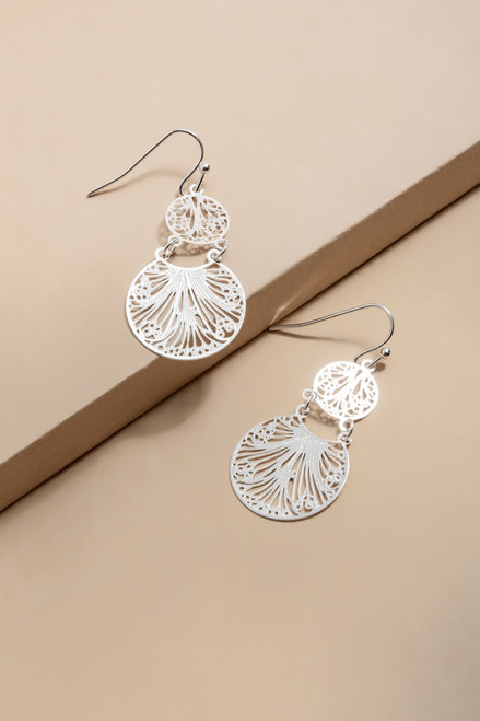 Sophie Mini Double Filigree Coin Earrings