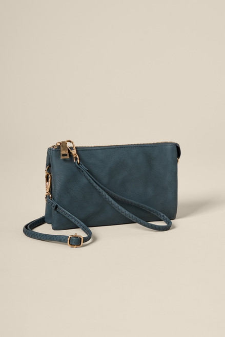 Mona Vegan Leather Indigo Wallet On A String