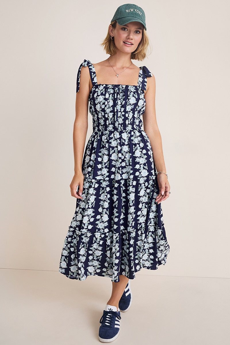 Tara Tiered Floral Midi Dress