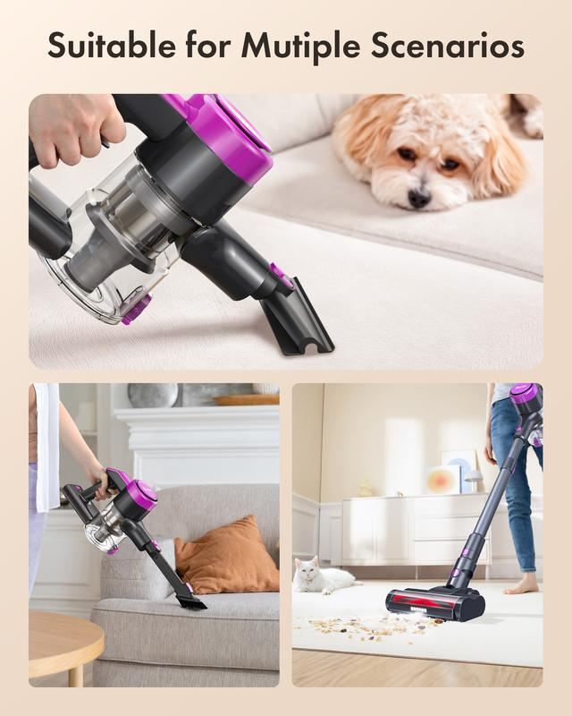 23Kpa 250W 4-in-1 Cordless Vacuum Cleaner with Advanced Cyclonic Technology