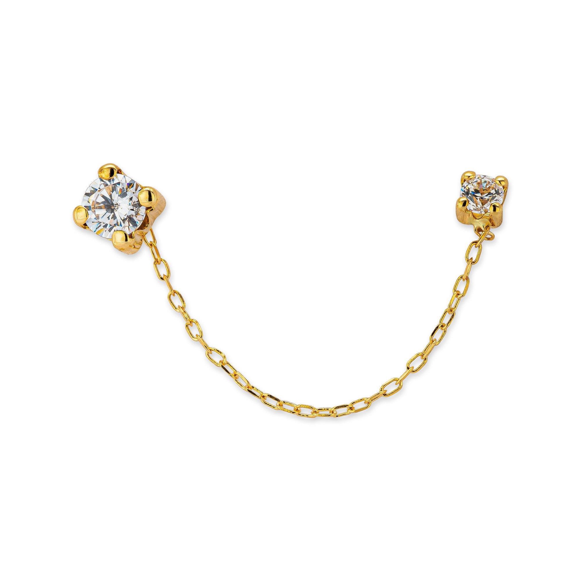 L' Atelier Gold 18 Karat by Manor Einzelohrstecker