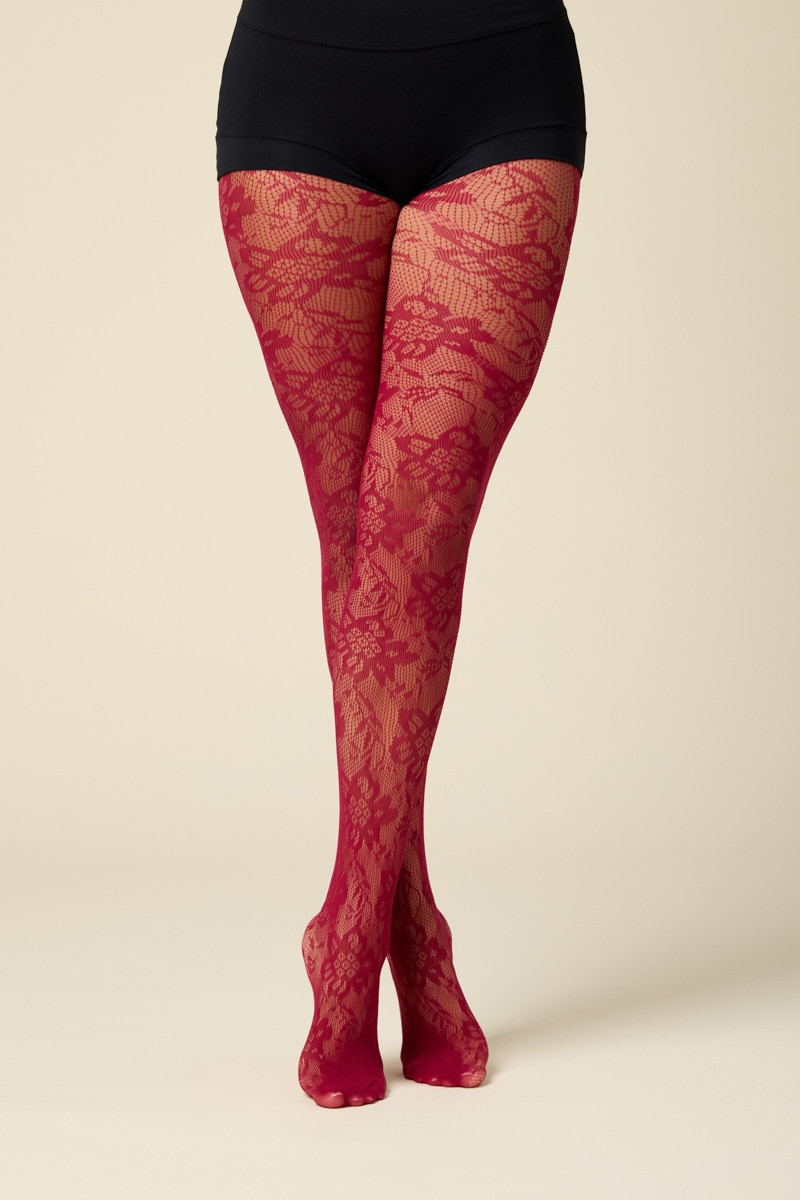 Mia Floral Lace Knit Thights