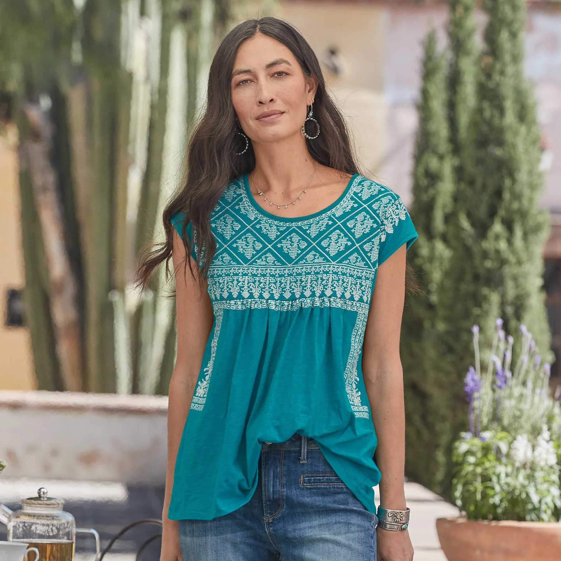 Tayla Embroidered Tee