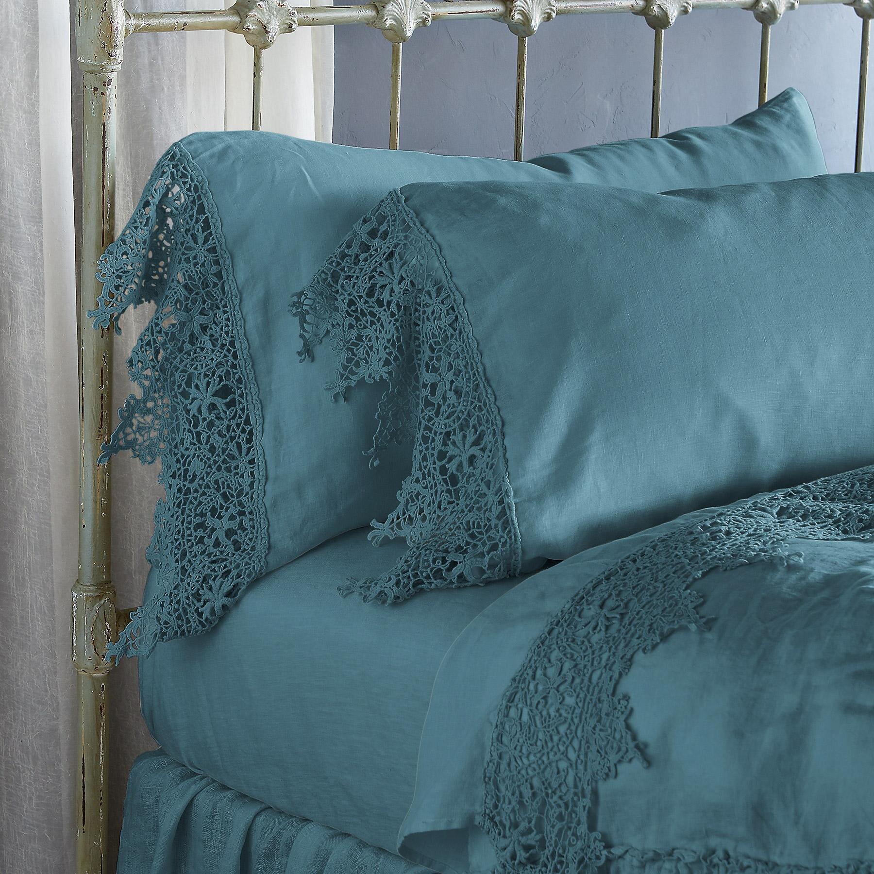 Gossamer Linen Lace Pillowcase
