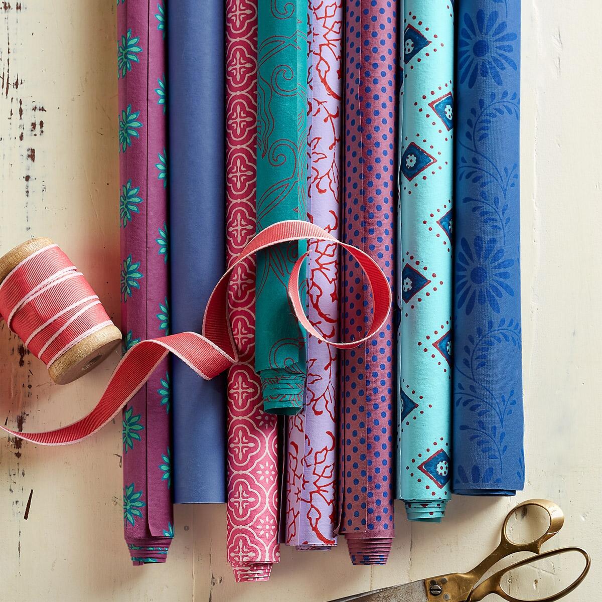 Festive Mélange Wrapping Paper, Set Of 8