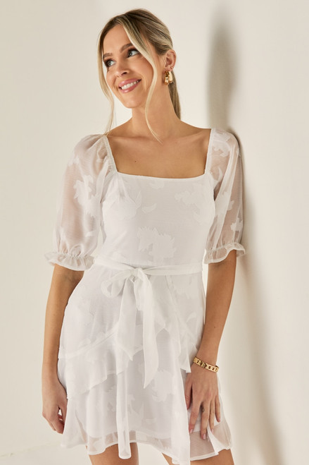 Aisha Floral Ruffle Mini Dress