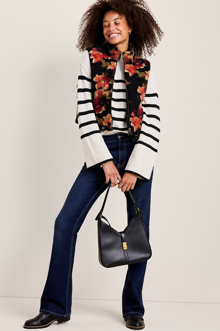 Beth Reversible Floral Fleece Vest