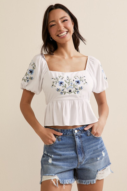 Tina Floral Embroidered Top