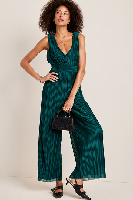 Anna Pleated Wide Leg Jumpsuit
