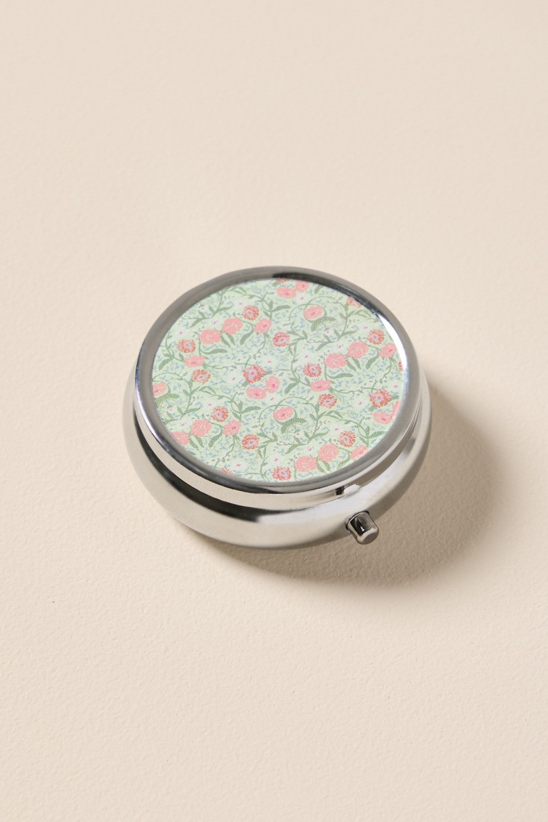 Compact Floral Pill Box