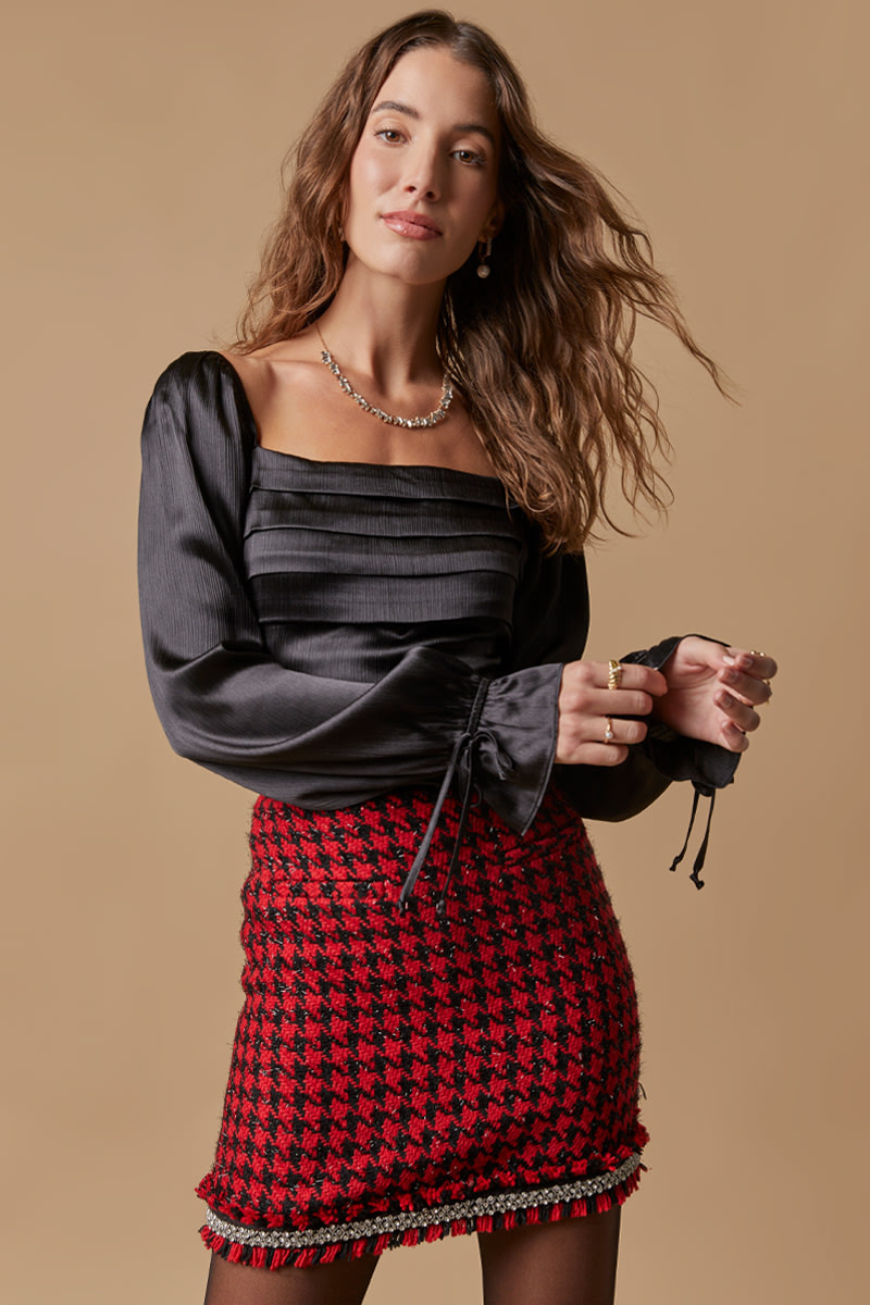 Scarlette Houndstooth Mini Skirt