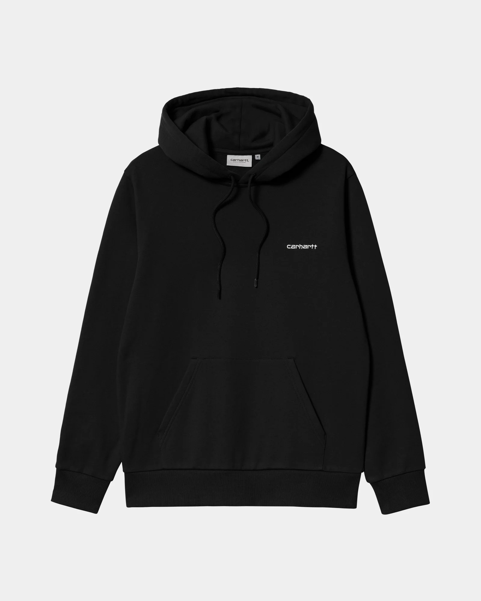 Final inventoryHooded Script Embroidery Sweatshirt | Black / White