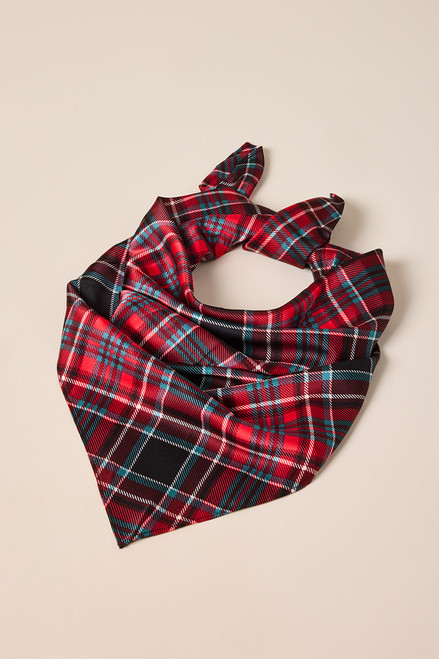 Patrice Plaid Print Scarf