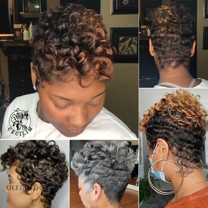 2026 New Fashion Natural Pixie Short Curly Wig