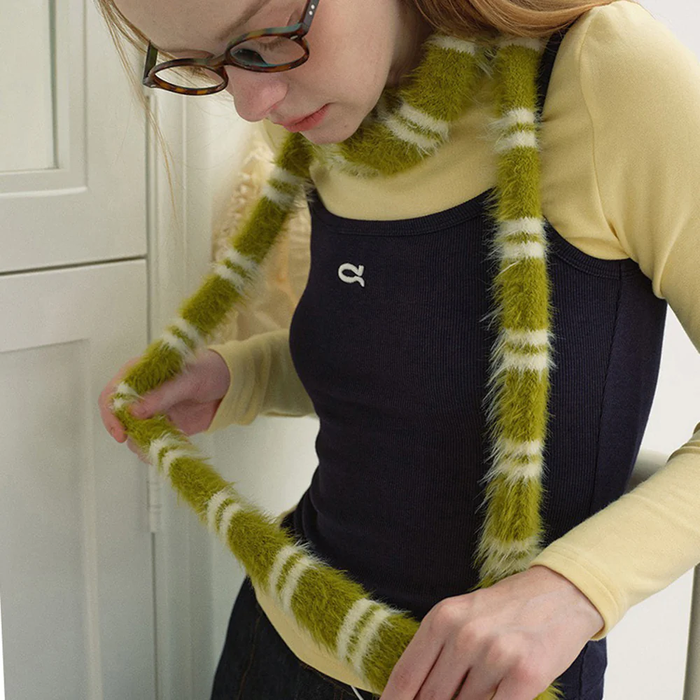 Striped Skinny Scarf