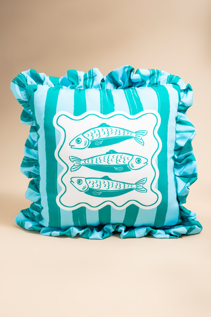 Sardine Striped Throw Pillow