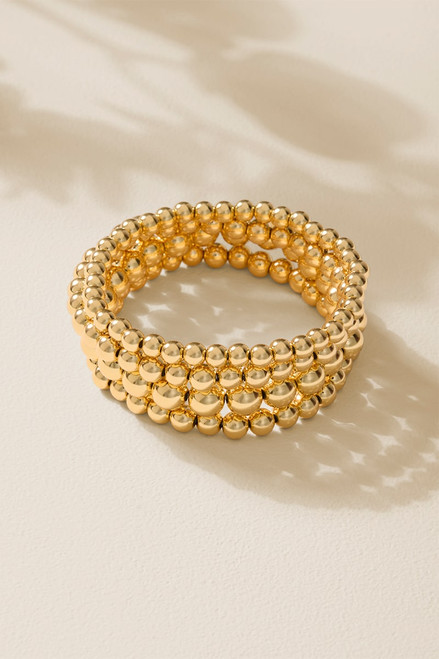 Marcy Metal Bead Bracelet Set