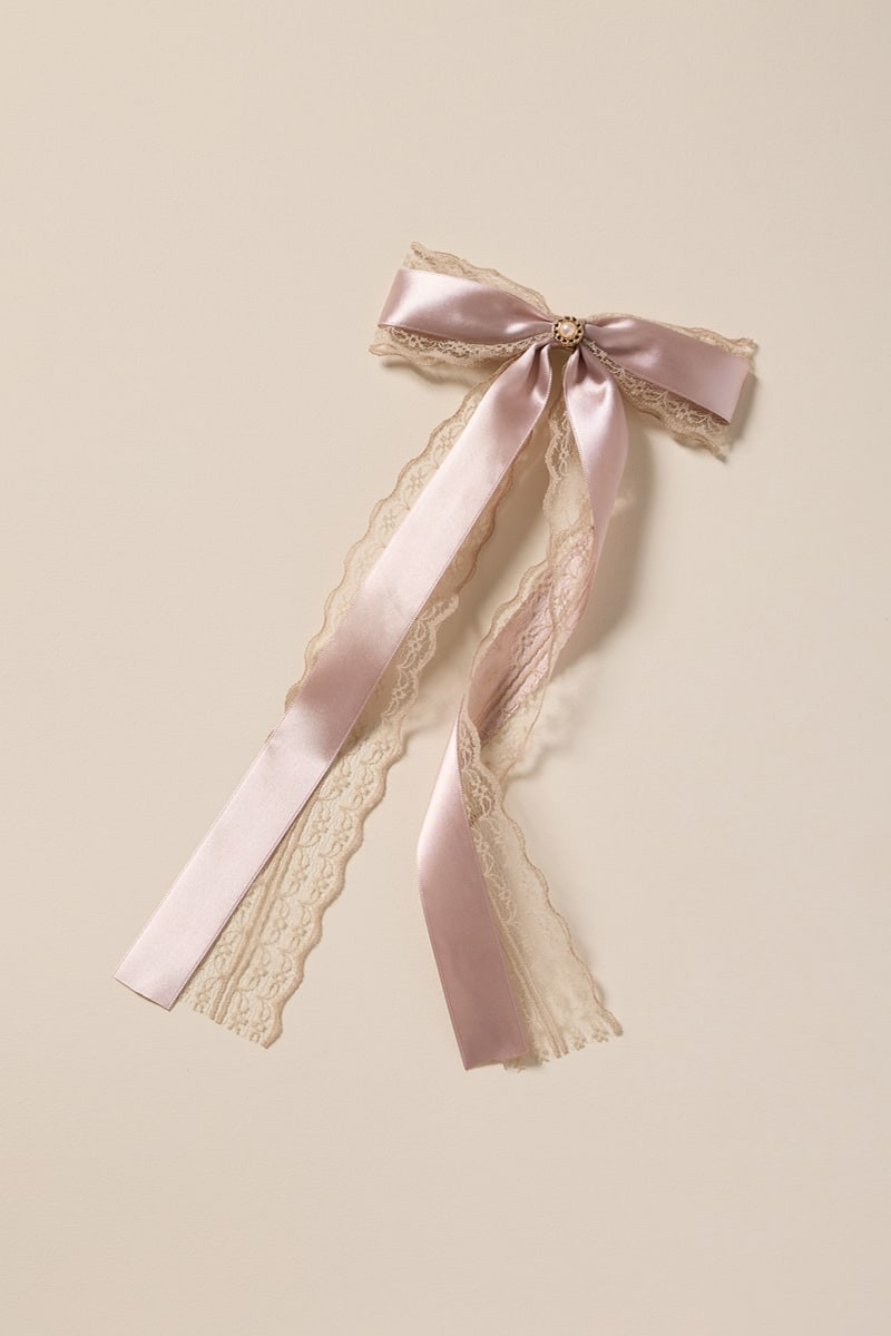 Lydia Lace Bow Hair Barrette