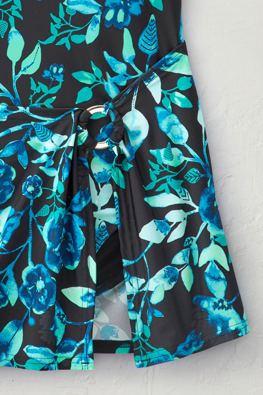 Watercolor Floral ShapeMeTM Sarong Swimdress