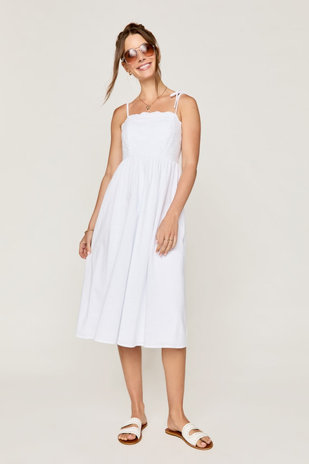 Gina Embroidered Midi Dress