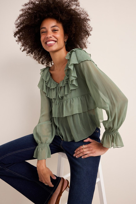 Carmella Ruffle Tiered Blouse