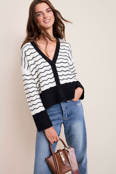 Lisa Striped Cardigan