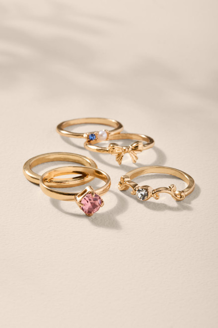 Lola Crystal Ring Set