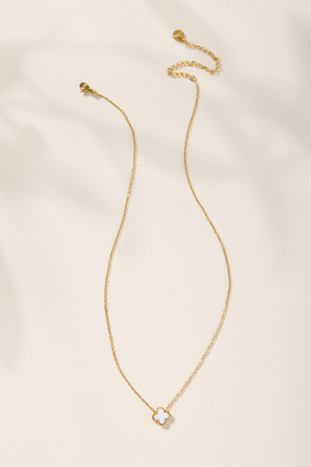 Una Stainless Steel Clover Pendant Necklace