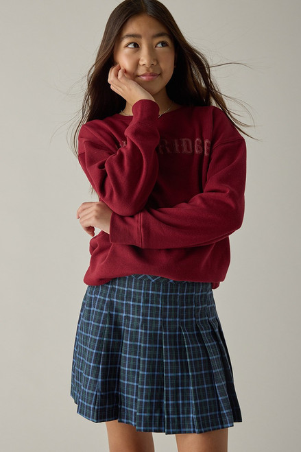 Hello Franki Pleated Navy Plaid Skirt for girls