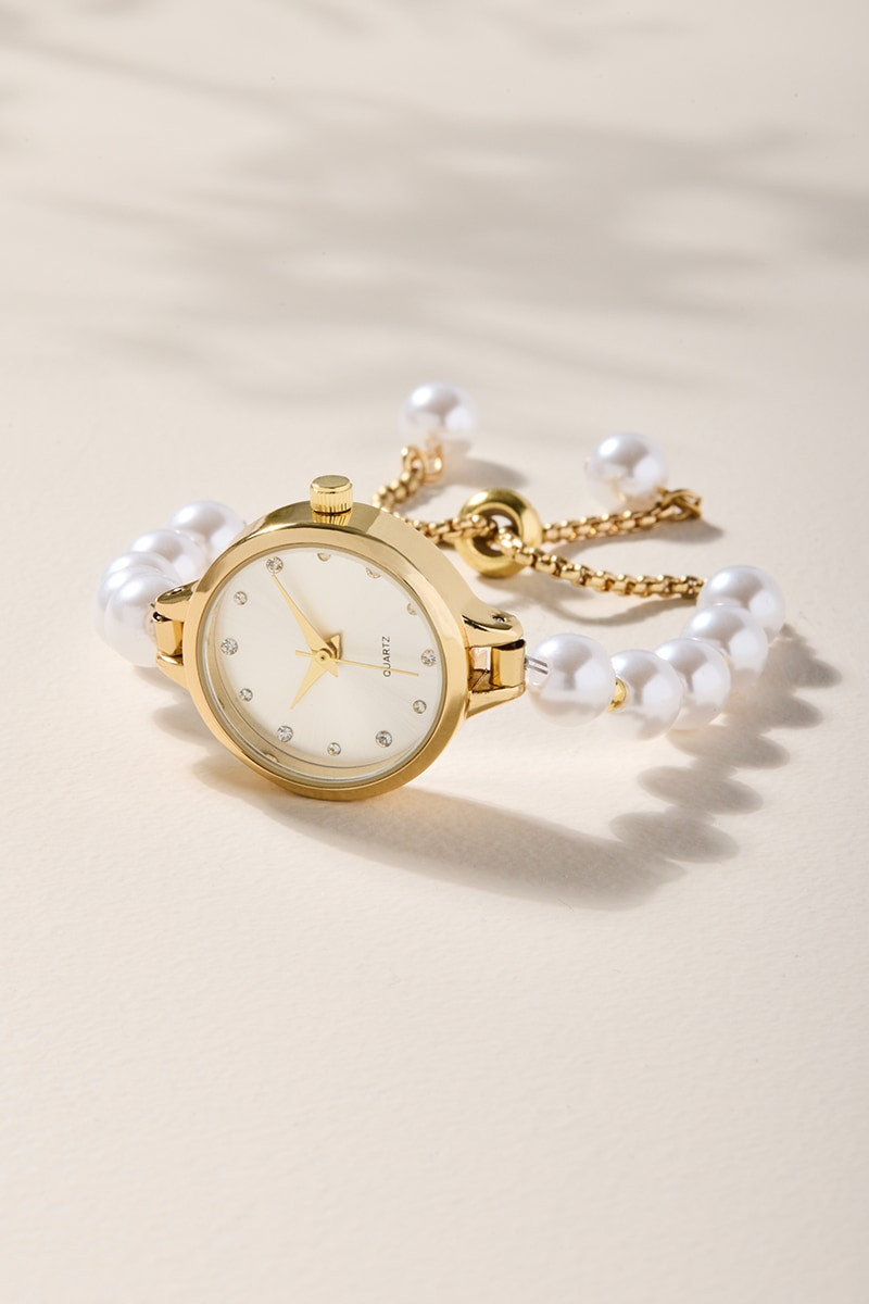 Gina Pearl Pull Tie Watch