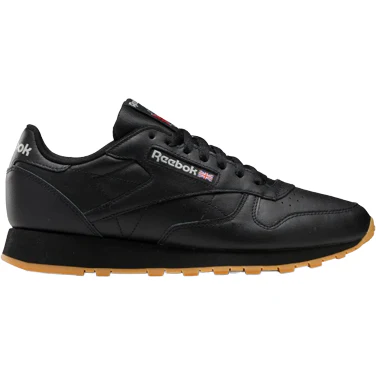Final inventoryReebok Men's Classic Leather Shoes - Core Black / Pure Grey / Rubber Gum