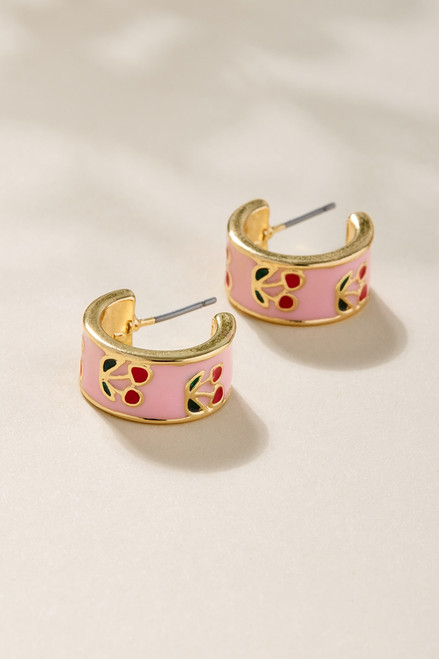 Casey Cherry Hoop Earrings
