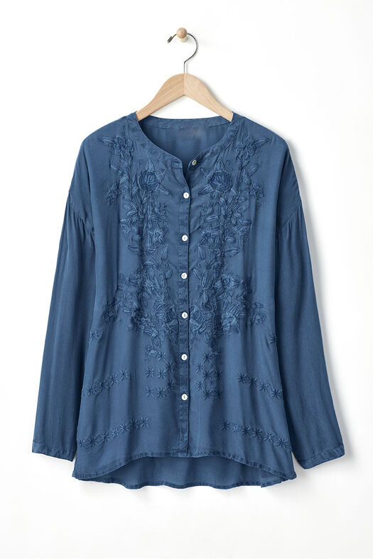 Embroidered Mountain View Blouse