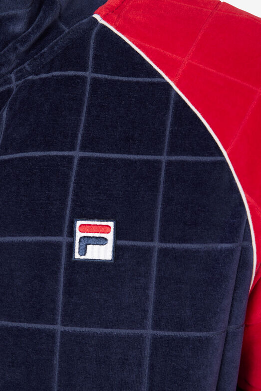 Fila Ivy League Debossed Check Velour Jacket