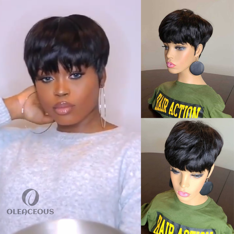 -Short Wig 4Inch Bob Straight Hair