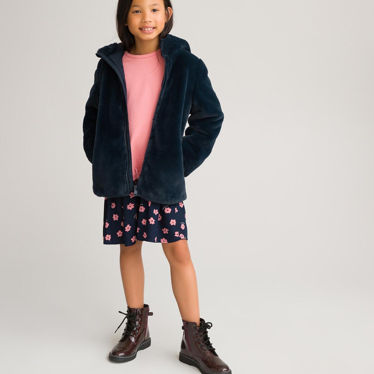 La Redoute Collections Teddyfleece-Jacke mit Kapuze