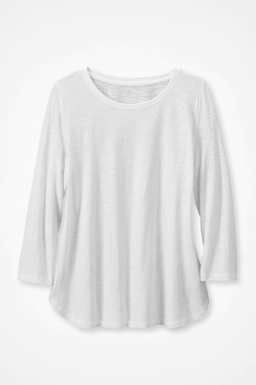 Just Right 3/4-Sleeve Slub-Knit Tee