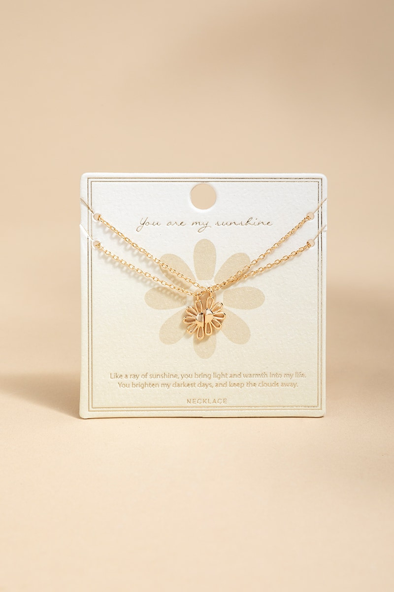 You Are My Sunshine Double Necklace Set