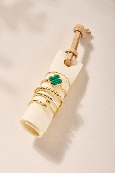 Carolina Mixed Clover Ring Set