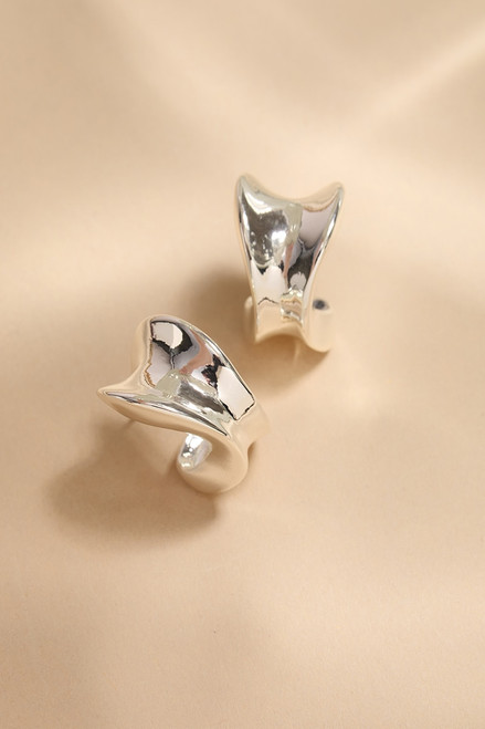 Fiona Organic Metal Drop Earrings