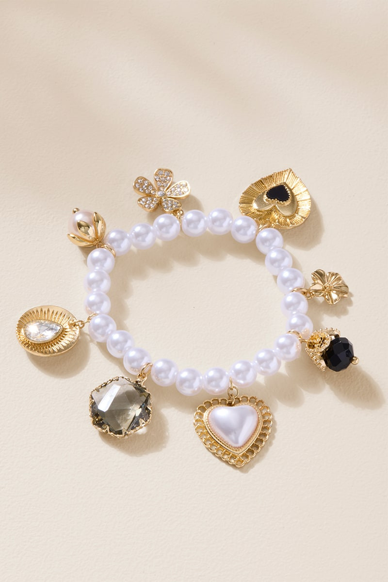 Mary Pearl Charm Bracelet