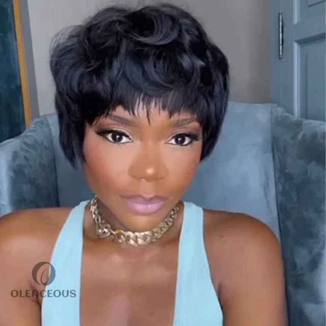 Black Fashion Short Bob Pixie Cut Wig