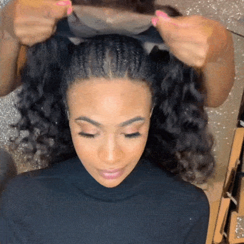 360 HD Lace Glue Free Wig Brazilian Hair Curly Hair